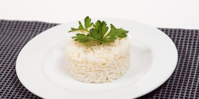 Riz bouilli sans sel